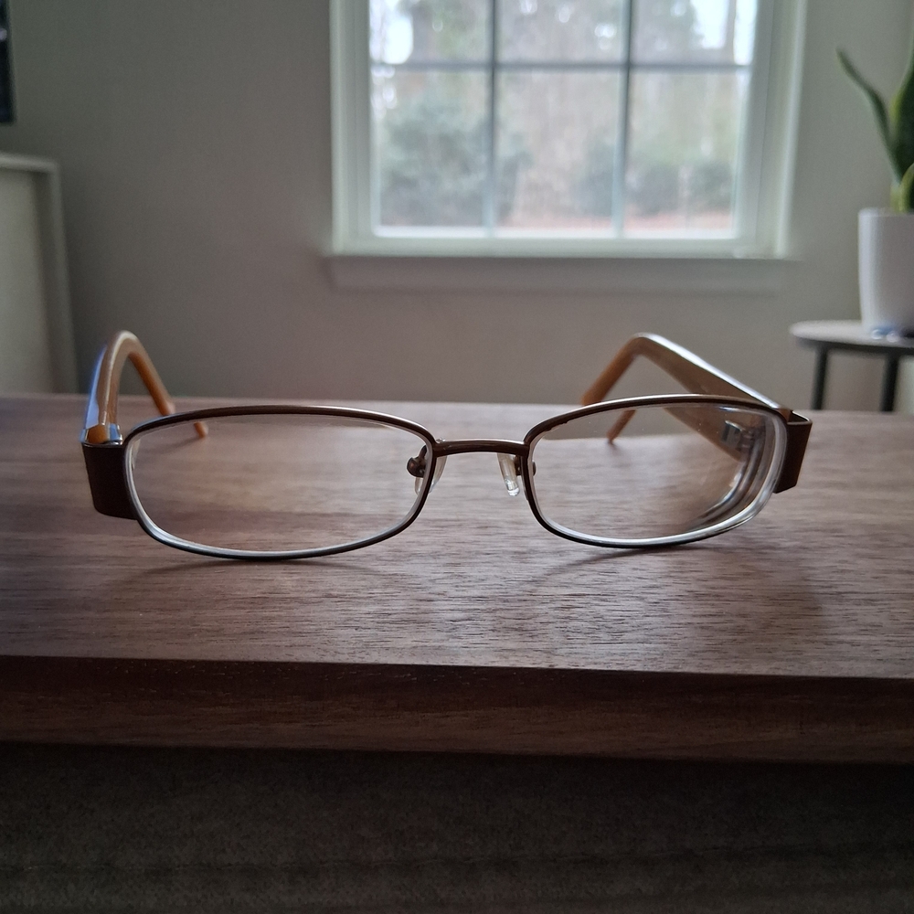 Brown Rectangular Eyeglasses